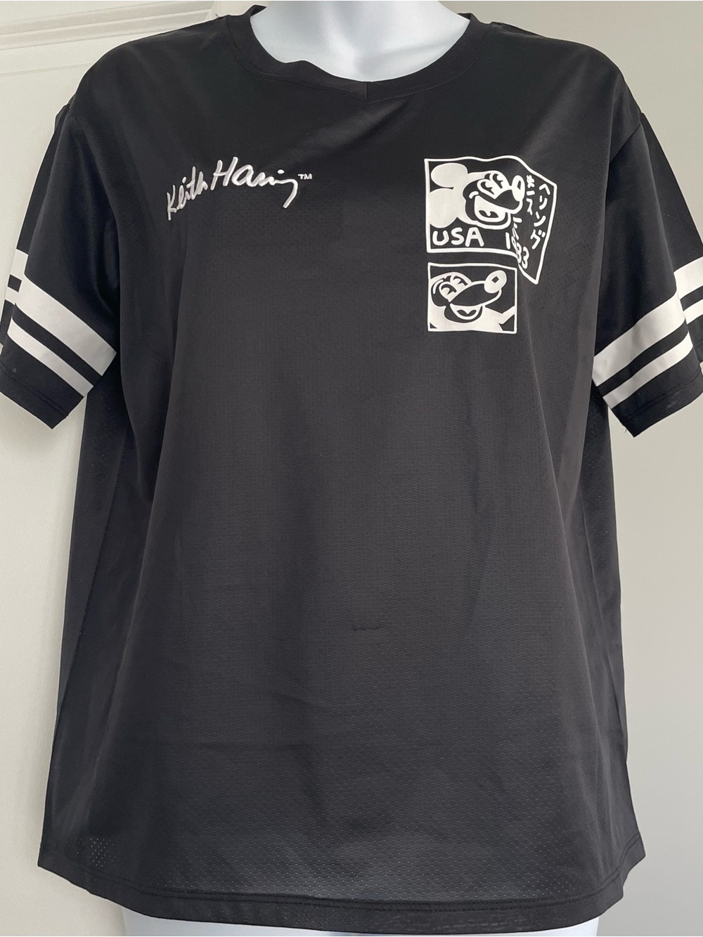 H&M Black Disney x Keith Haring Collaboration Short-Sleeve Jersey